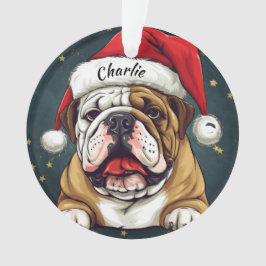Ornamento navideño Personalizado bulldog