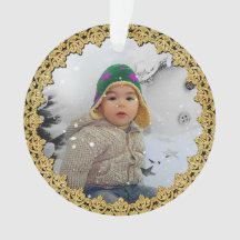 Ornamento navideño personalizado con fronteras de