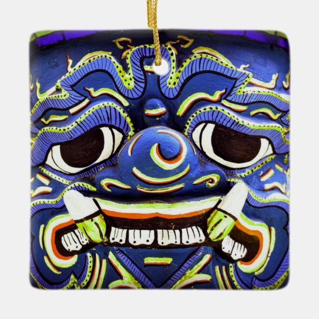 Ornamento navideño Personalizado de Bangkok en Tai (Anverso)