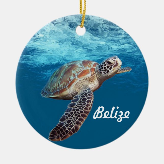 Ornamento navideño Personalizado de Belice (Frente)