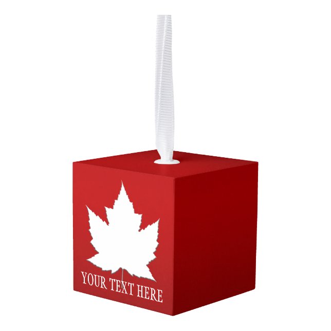 Ornamento navideño personalizado de Canadá (Reverso en perspectiva)