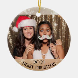 Ornamento navideño personalizado de copos de nieve