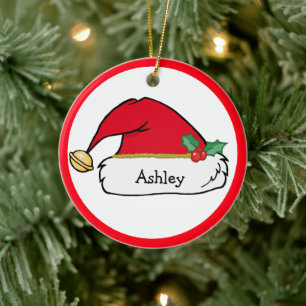 Ornamento navideño personalizado de Cute Santa Hel