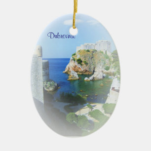 Ornamento navideño Personalizado de Dubrovnik Cro