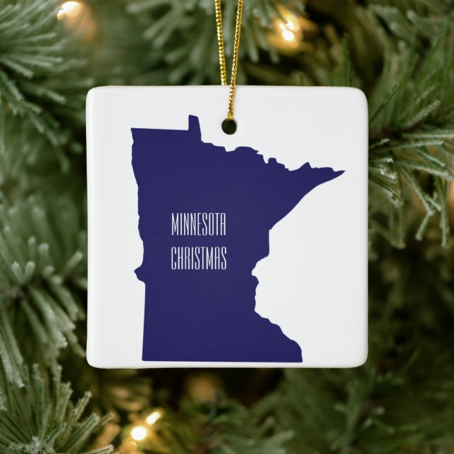 Ornamento navideño personalizado de Minnesota (Árbol)