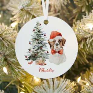 Ornamento navideño personalizado de perro de San B