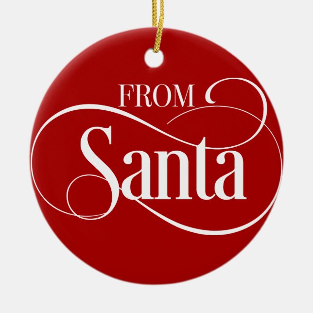 Ornamento navideño personalizado de Santa Claus (Frente)