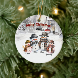 Ornamento navideño personalizado de Snowman