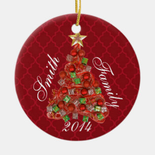 Ornamento navideño personalizado de vacaciones en 