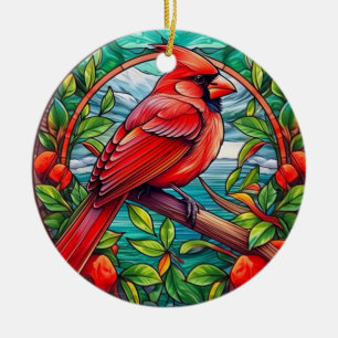 Ornamento navideño personalizado del cardenal Memo