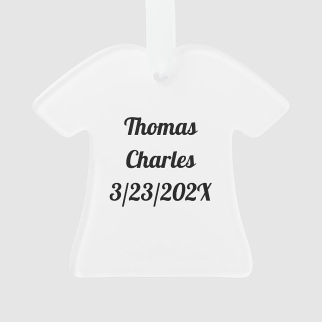 Ornamento navideño personalizado para niños y bebé (Reverso)