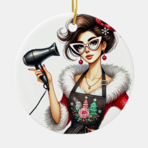 Ornamento navideño personalizado para peluquero