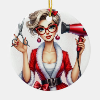 Ornamento navideño personalizado para peluquero