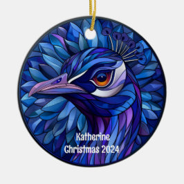 Ornamento navideño personalizado Peacock
