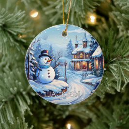 Ornamento navideño personalizado Snowman