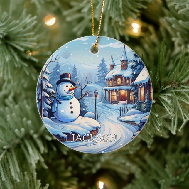 Ornamento navideño personalizado Snowman (Árbol)