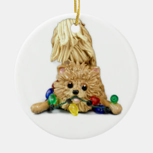 Ornamento navideño pomeraniano