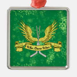 Ornamento navideño, portero de hockey que ahorra v