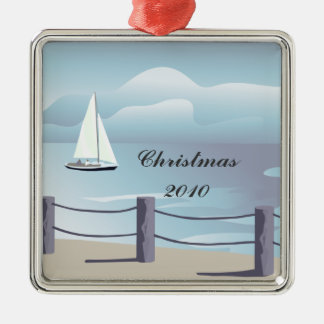 Ornamento navideño premium de navegación