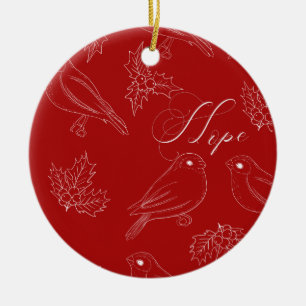 Ornamento navideño Red HOPE