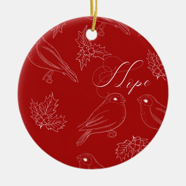 Ornamento navideño Red HOPE (Frente)