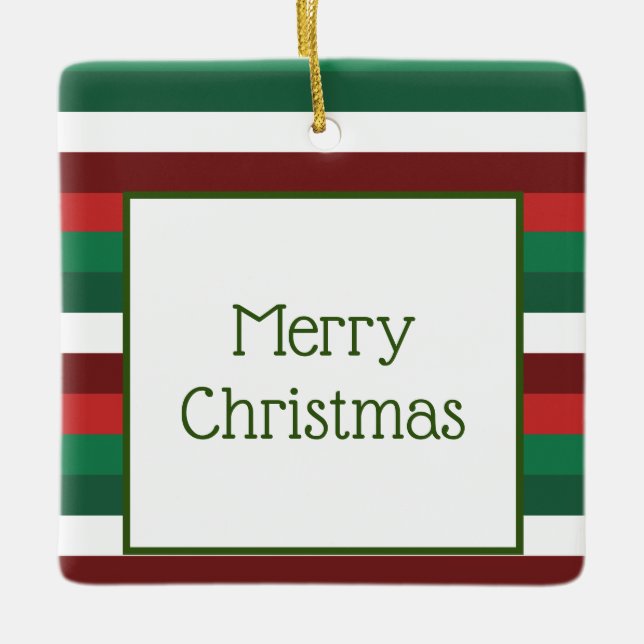 Ornamento navideño rojo y verde (Anverso)