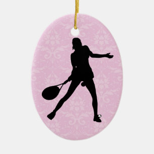 Ornamento navideño rosado de tenis en Damasco para