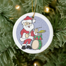 Ornamento navideño Santa Drummer