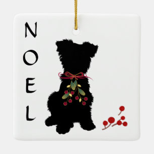 Ornamento navideño Scruffy Mutt NOEL