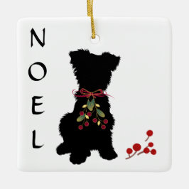 Ornamento navideño Scruffy Mutt NOEL
