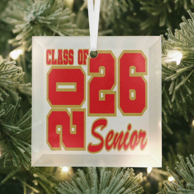 Ornamento navideño Senior 2026 Glass Ornament (in situ)