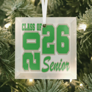 Ornamento navideño Senior 2026 Glass Ornament