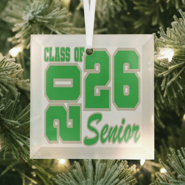 Ornamento navideño Senior 2026 Glass Ornament (in situ)