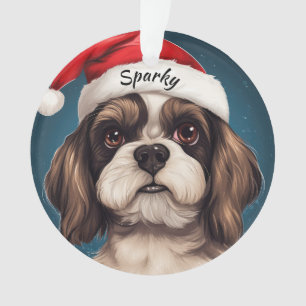 Ornamento navideño shih Tzu Personalizado