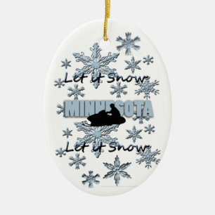 Ornamento navideño Snowmobile de nieve Minnesota