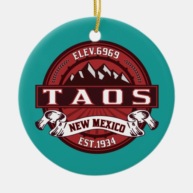 Ornamento navideño Taos Nuevo México Este 1934 (Frente)