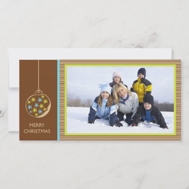 Ornamento navideño - tarjeta fotográfica de Navida (Anverso)