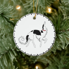 Ornamento navideño Tri Borzoi