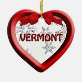 Ornamento navideño Vermont Snowflake Heart