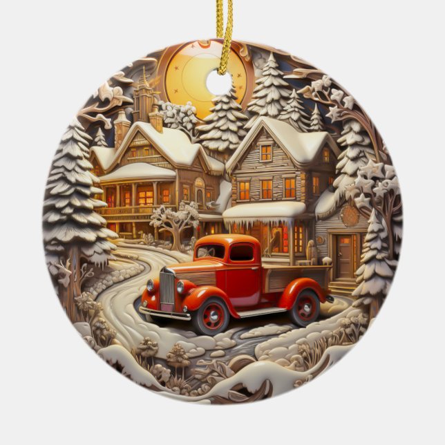 Ornamento navideño vintage (Frente)