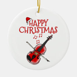 Ornamento navideño violinista de violín