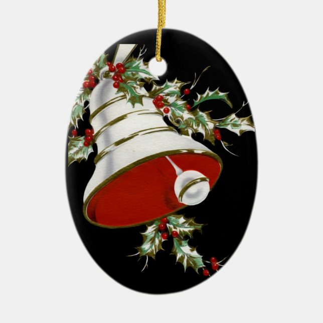 Ornamento negro, blanco personalizado del navidad (Frente)
