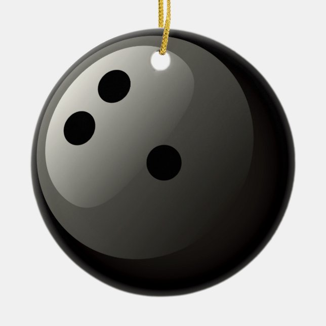 ORNAMENTO NEGRO DE LA BOLA DE BOLOS (Frente)
