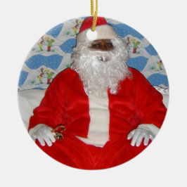 Ornamento negro de Papá Noel del afroamericano
