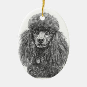 Ornamento negro del caniche