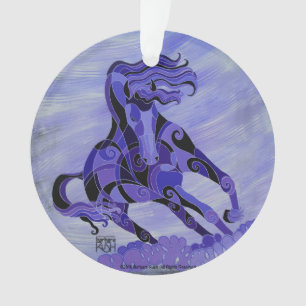 Ornamento negro del navidad del caballo