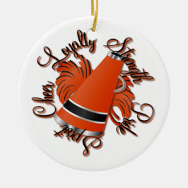 Ornamento negro y anaranjado de la alegría de las