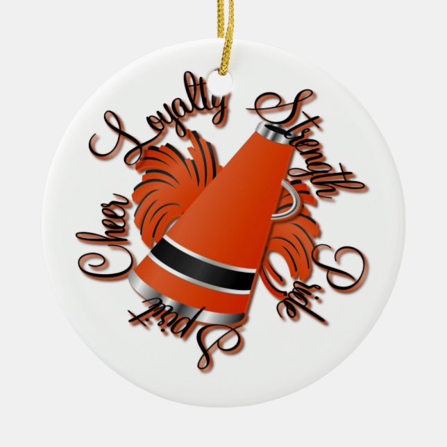 Ornamento negro y anaranjado de la alegría de las (Frente)