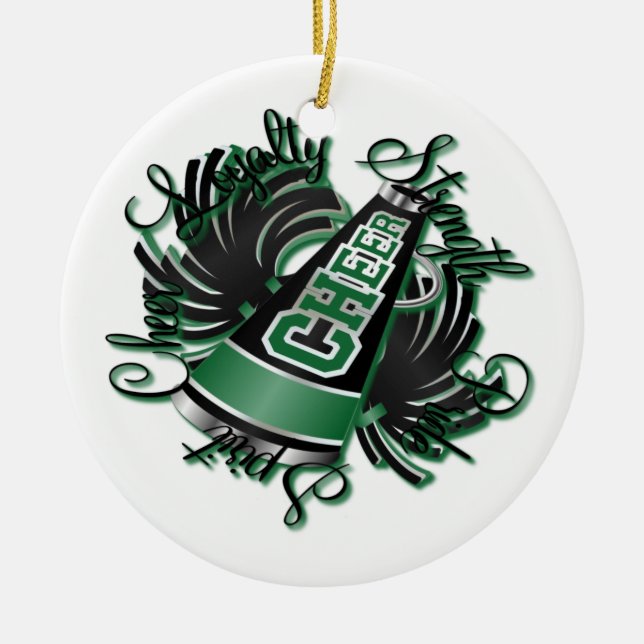 Ornamento negro y verde de la alegría de las (Frente)