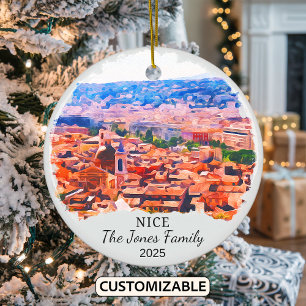 Ornamento Niza personalizado, regalo de Francia